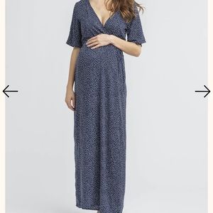 Nom Maternity NWT Landon wrap maxi dress size XS